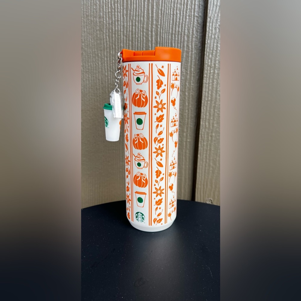 Disney Parks Starbucks Fall Pumpkin Spice Castle Headband Metal Tumbler 2026 NEW